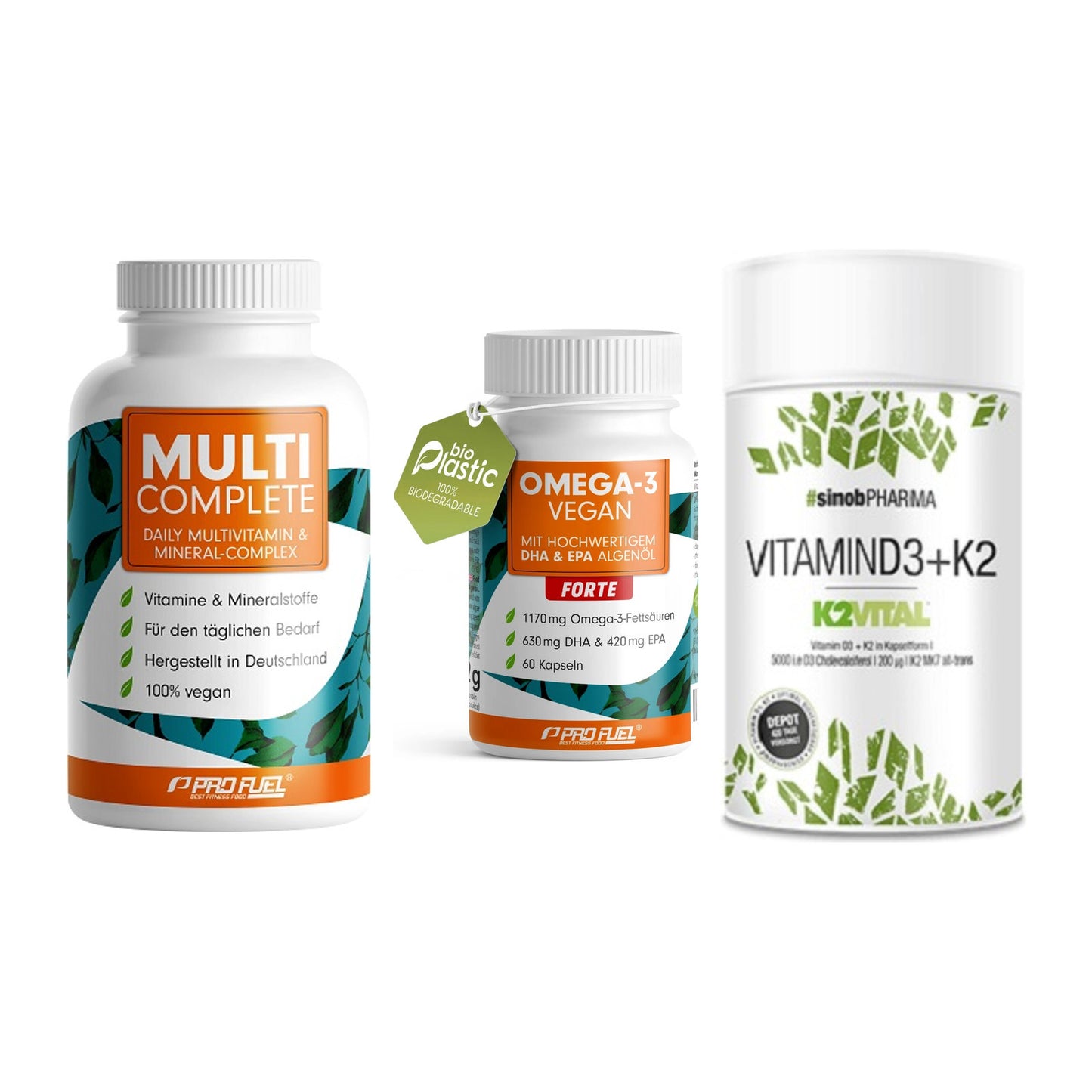 Grundversorgung: ProFuel MULTI + ProFuel Omega 3 + Sinob Vitamin – alle enthaltenen Artikel