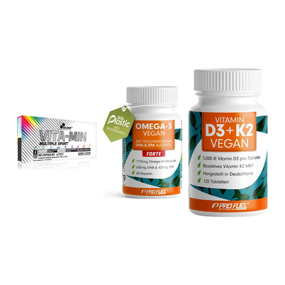 Grundversorgung: Olimp Vita-Min + ProFuel Omega 3 + ProFuel Vitamin – alle enthaltenen Artikel