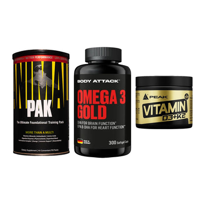 Grundversorgung: Universal + Body Attack + Peak Vitamin – alle enthaltenen Artikel