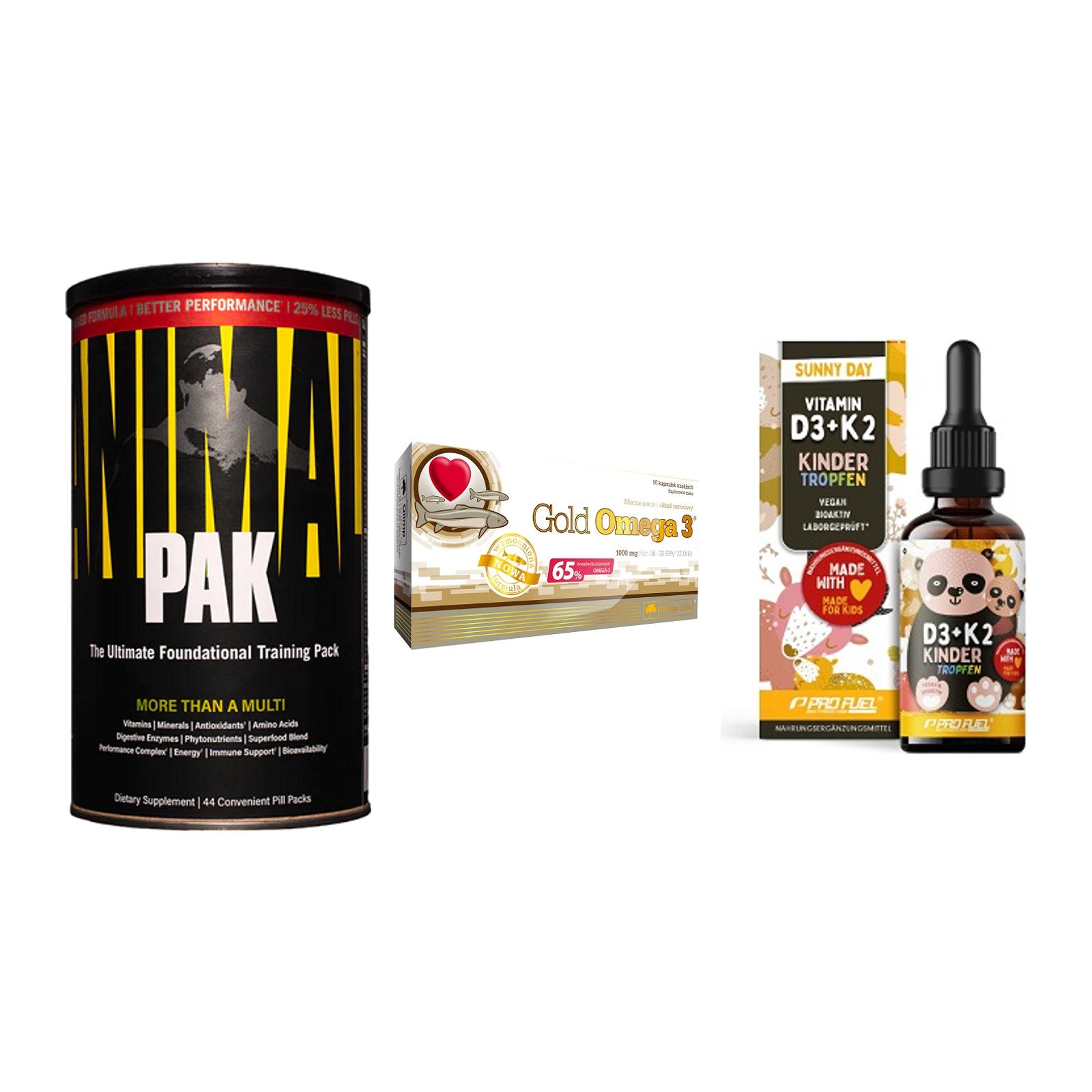 Grundversorgung: Universal + Olimp Omega 3 + ProFuel VITAMIN – alle enthaltenen Artikel