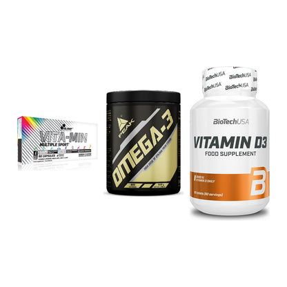 Grundversorgung: Olimp Vita-Min + Peak Omega-3 + BioTech Vitamin – alle enthaltenen Artikel