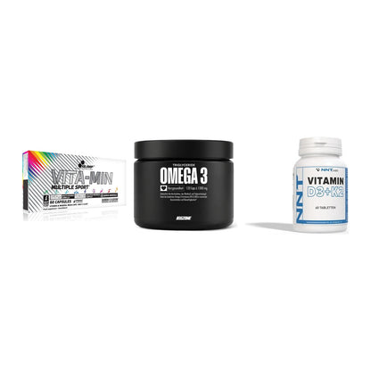 Grundversorgung: Olimp Vita-Min + Big Zone Omega + NNT Vitamin – alle enthaltenen Artikel