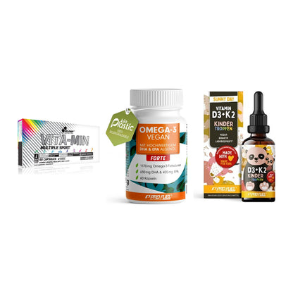 Grundversorgung: Olimp Vita-Min + ProFuel Omega 3 + ProFuel VITAMIN – alle enthaltenen Artikel