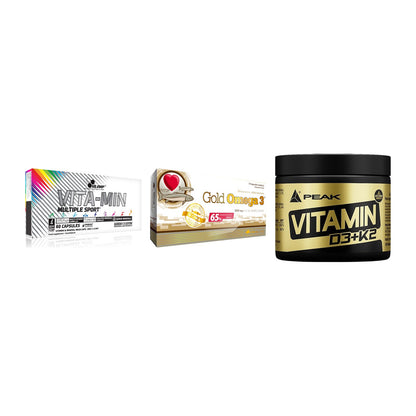 Grundversorgung: Olimp Vita-Min + Olimp Omega 3 + Peak Vitamin – alle enthaltenen Artikel