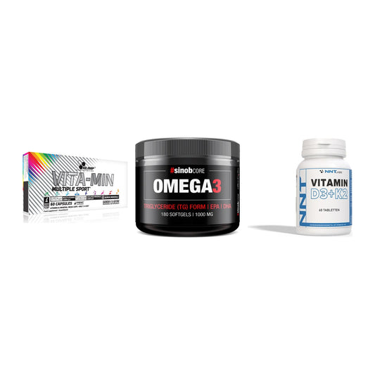 Grundversorgung: Olimp Vita-Min + Sinob Omega 3 + NNT Vitamin – alle enthaltenen Artikel