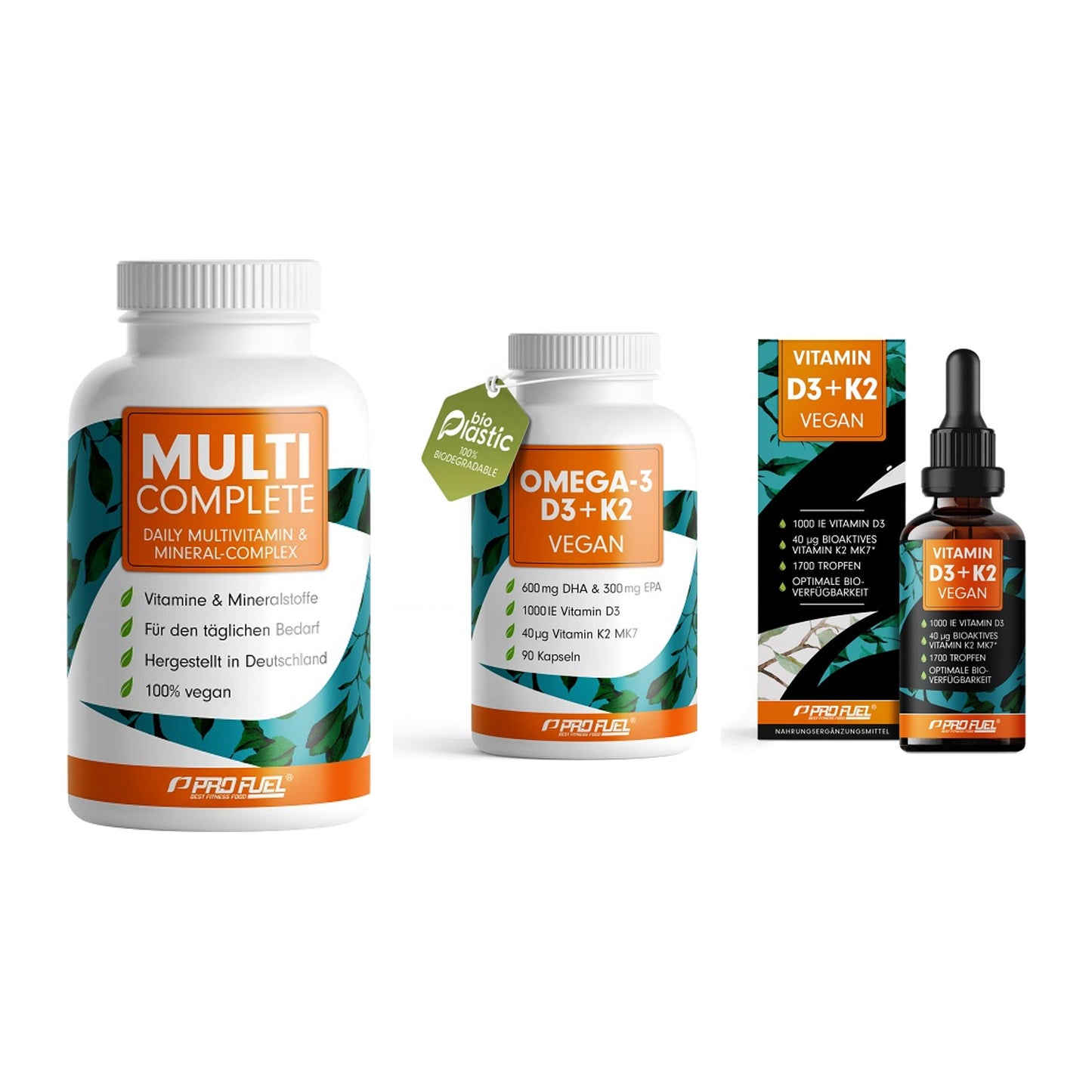 Grundversorgung: ProFuel MULTI + ProFuel Omega 3 + ProFuel Vitamin – alle enthaltenen Artikel