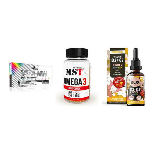 Grundversorgung: Olimp Vita-Min + MST Omega 3 + ProFuel VITAMIN – alle enthaltenen Artikel