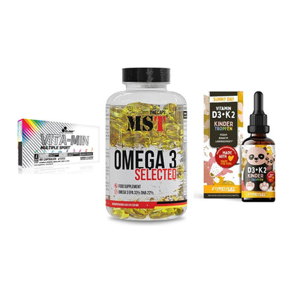 Grundversorgung: Olimp Vita-Min + MST Omega 3 + ProFuel VITAMIN – alle enthaltenen Artikel