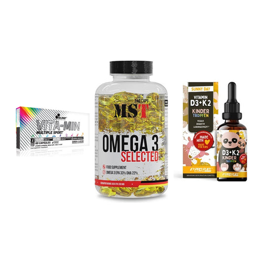 Grundversorgung: Olimp Vita-Min + MST Omega 3 + ProFuel VITAMIN – alle enthaltenen Artikel