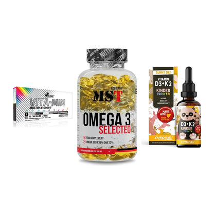 Grundversorgung: Olimp Vita-Min + MST Omega 3 + ProFuel VITAMIN – alle enthaltenen Artikel