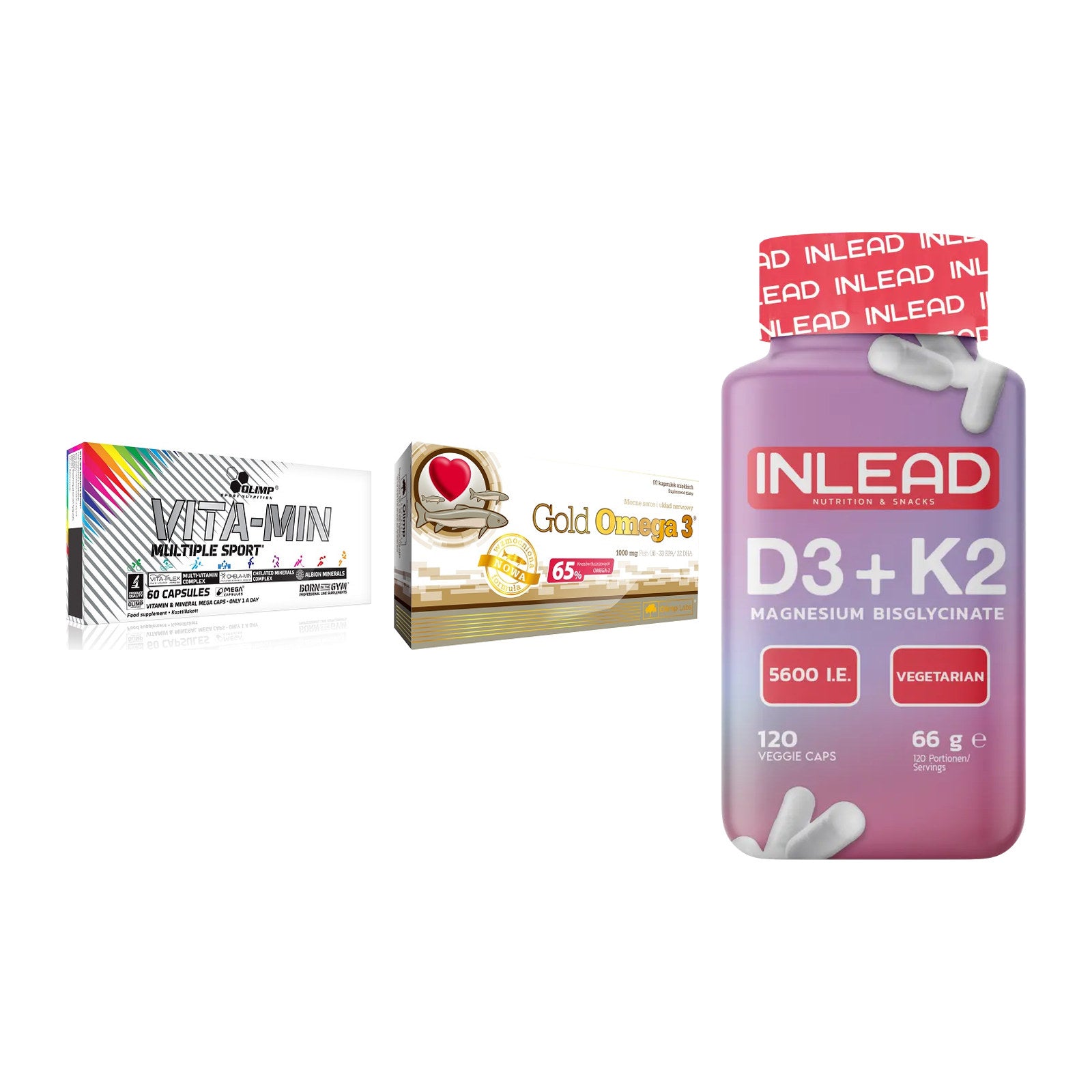 Grundversorgung: Olimp Vita-Min + Olimp Omega 3 + INLEAD Vitamin – alle enthaltenen Artikel