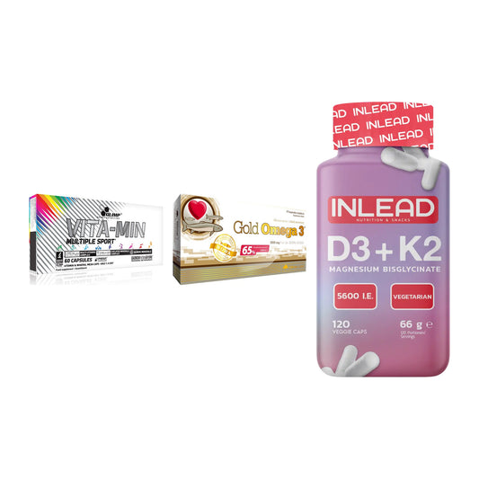 Grundversorgung: Olimp Vita-Min + Olimp Omega 3 + INLEAD Vitamin – alle enthaltenen Artikel