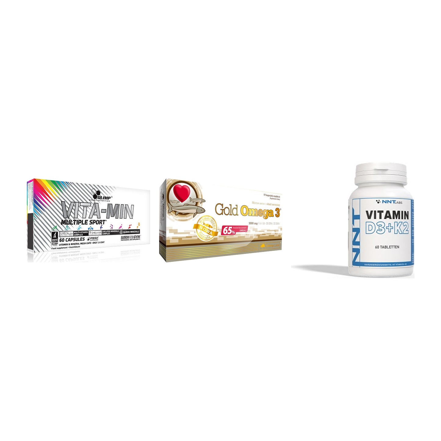 Grundversorgung: Olimp Vita-Min + Olimp Omega 3 + NNT Vitamin – alle enthaltenen Artikel