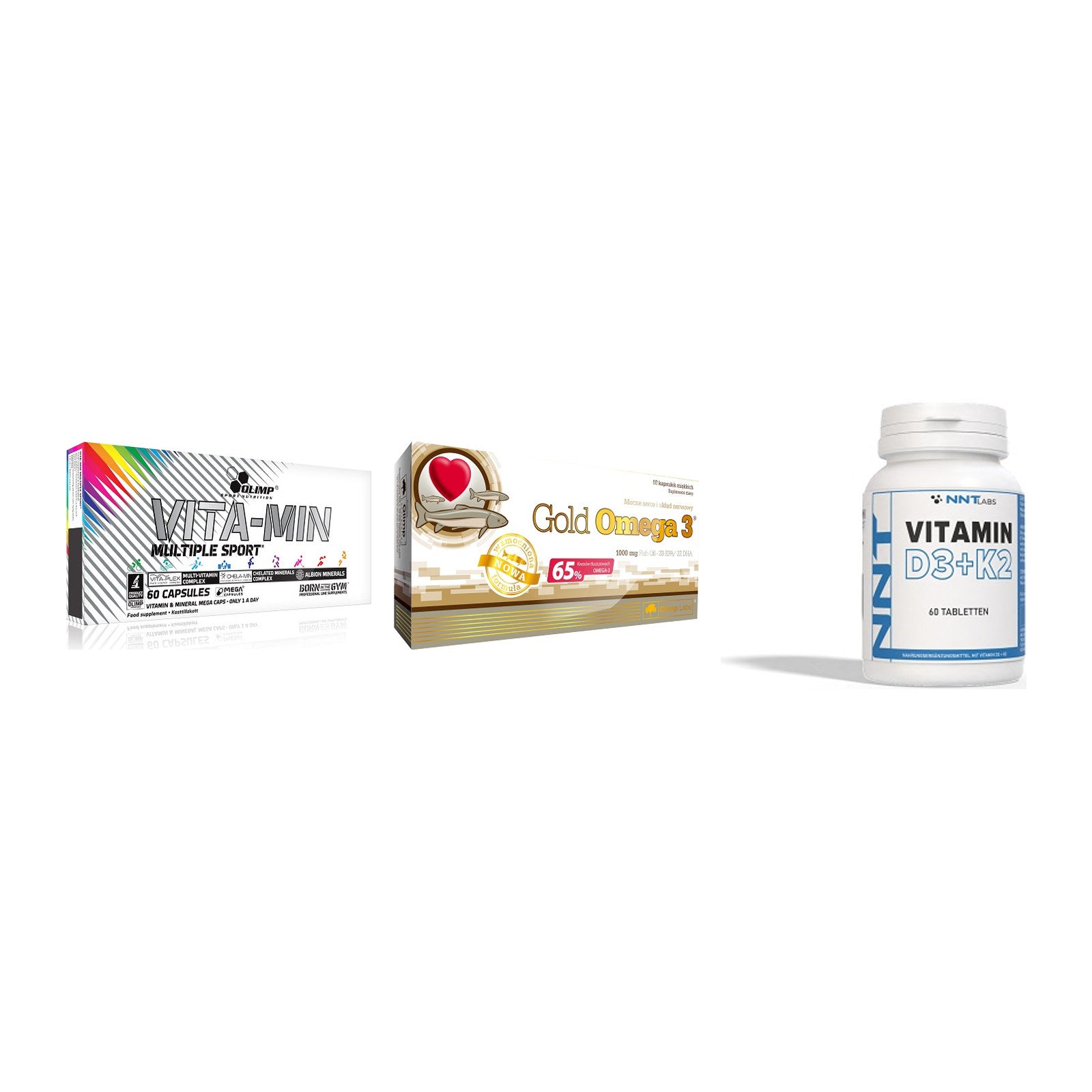 Grundversorgung: Olimp Vita-Min + Olimp Omega 3 + NNT Vitamin – alle enthaltenen Artikel