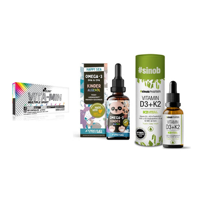 Grundversorgung: Olimp Vita-Min + ProFuel OMEGA-3 + Sinob Vitamin – alle enthaltenen Artikel