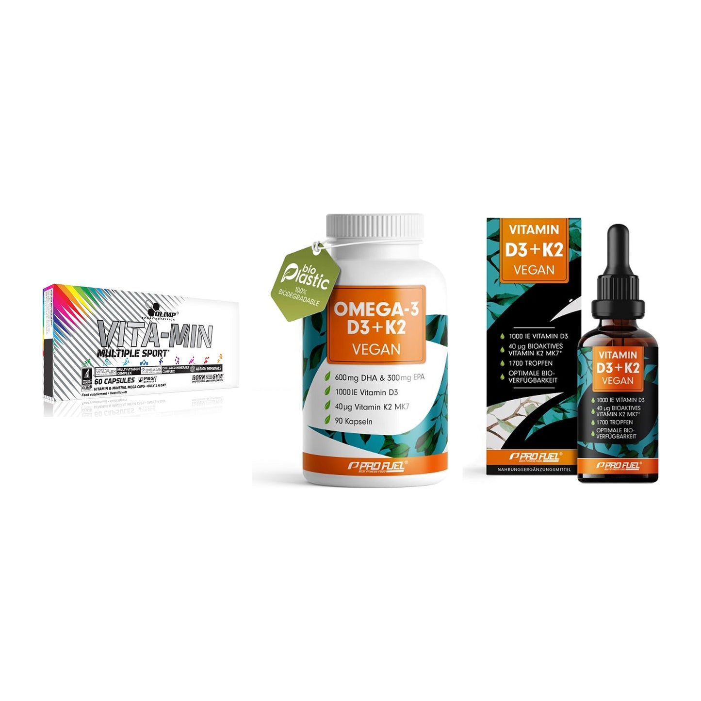 Grundversorgung: Olimp Vita-Min + ProFuel Omega 3 + ProFuel Vitamin – alle enthaltenen Artikel