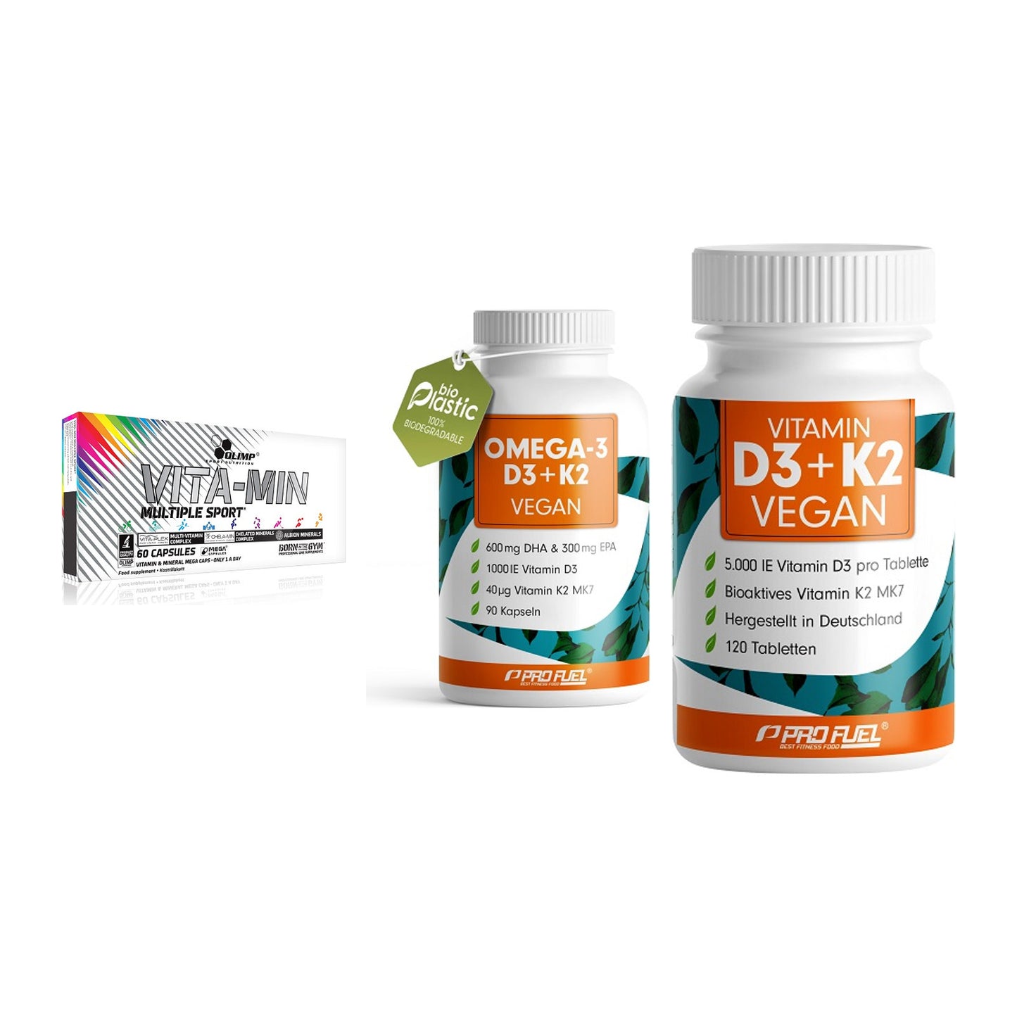 Grundversorgung: Olimp Vita-Min + ProFuel Omega 3 + ProFuel Vitamin – alle enthaltenen Artikel