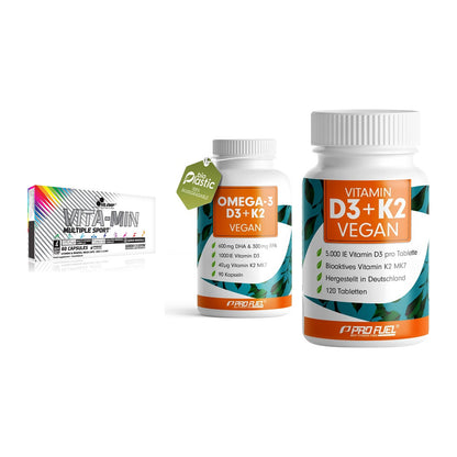 Grundversorgung: Olimp Vita-Min + ProFuel Omega 3 + ProFuel Vitamin – alle enthaltenen Artikel