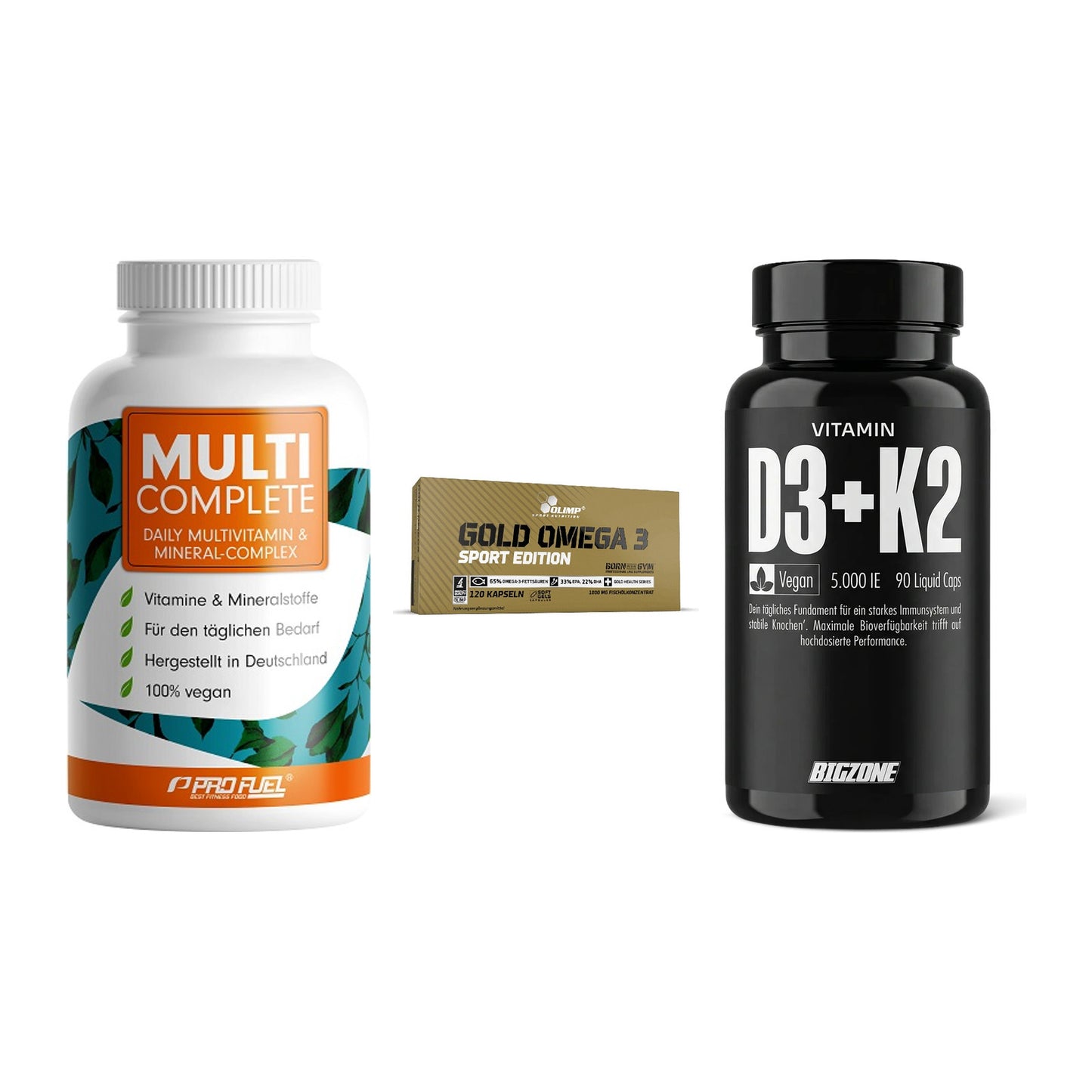 Grundversorgung: ProFuel MULTI + Olimp Omega 3 + Big Zone – alle enthaltenen Artikel