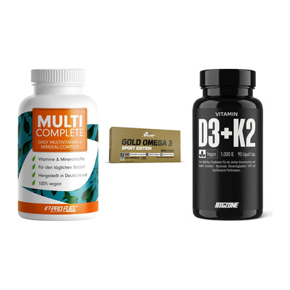 Grundversorgung: ProFuel MULTI + Olimp Omega 3 + Big Zone – alle enthaltenen Artikel