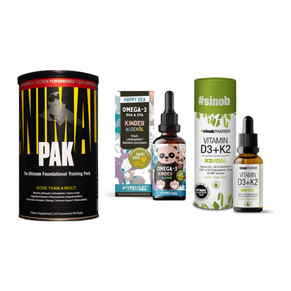 Grundversorgung: Universal + ProFuel OMEGA-3 + Sinob Vitamin – alle enthaltenen Artikel