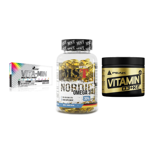 Grundversorgung: Olimp Vita-Min + MST Omega 3 + Peak Vitamin – alle enthaltenen Artikel