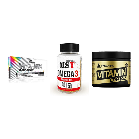 Grundversorgung: Olimp Vita-Min + MST Omega 3 + Peak Vitamin – alle enthaltenen Artikel