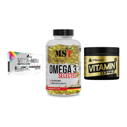 Grundversorgung: Olimp Vita-Min + MST Omega 3 + Peak Vitamin – alle enthaltenen Artikel