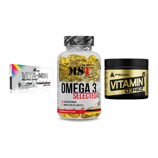 Grundversorgung: Olimp Vita-Min + MST Omega 3 + Peak Vitamin – alle enthaltenen Artikel