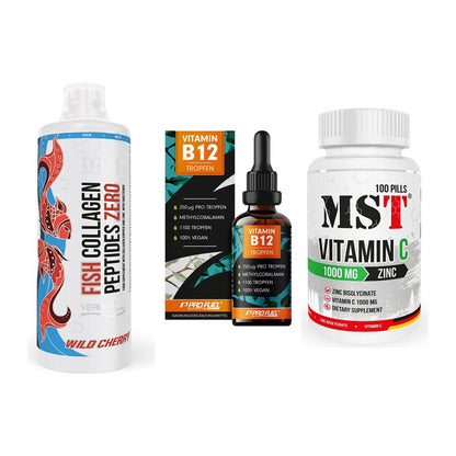 Haut, Haare & Nägel: MST Fish + ProFuel Vitami + MST Vitamin C – alle enthaltenen Artikel
