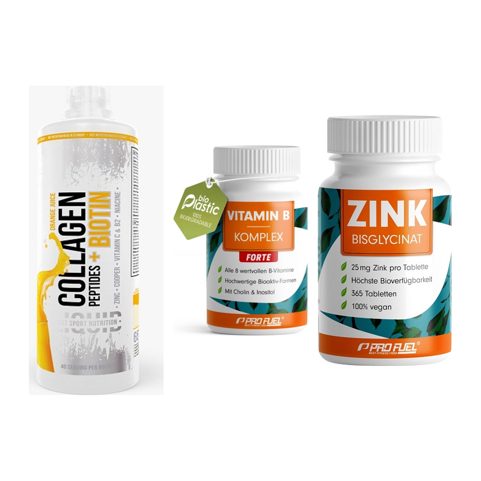 Haut, Haare & Nägel: MST Collagen + ProFuel Vitami + ProFuel Zink – alle enthaltenen Artikel