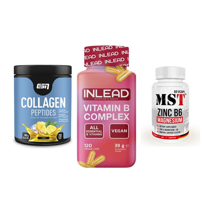 Haut, Haare & Nägel: ESN Collagen + INLEAD Vitamin + MST Zinc – alle enthaltenen Artikel