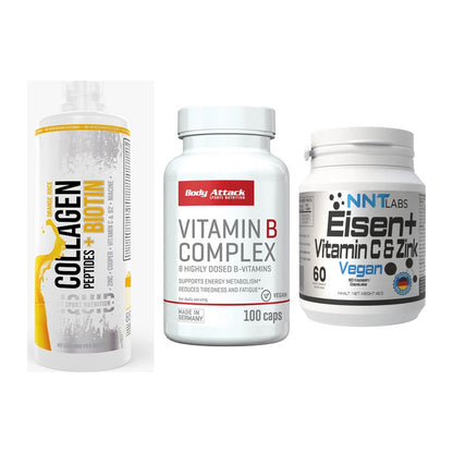Haut, Haare & Nägel: MST Collagen + Body Attack + NNT Eisen – alle enthaltenen Artikel