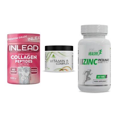 Haut, Haare & Nägel: INLEAD Collage + Peak Vitamin B + MST Healthy – alle enthaltenen Artikel