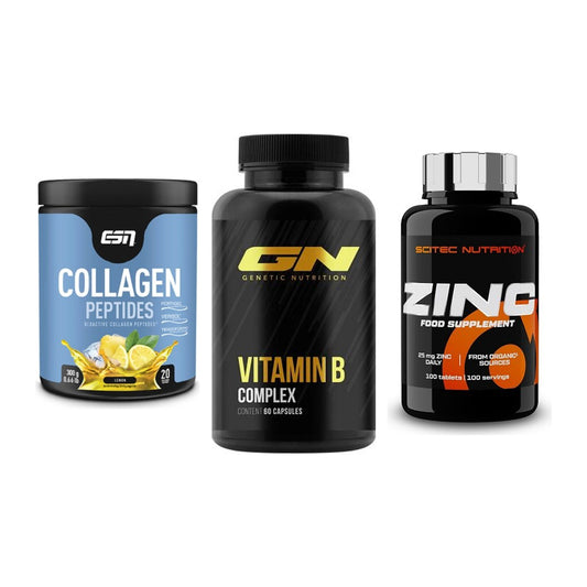 Haut, Haare & Nägel: ESN Collagen + GN Vitamin + Scitec Zinc – alle enthaltenen Artikel