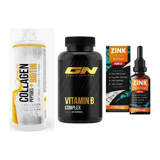 Haut, Haare & Nägel: MST Collagen + GN Vitamin + ProFuel Zink – alle enthaltenen Artikel