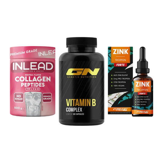Haut, Haare & Nägel: INLEAD Collage + GN Vitamin + ProFuel Zink – alle enthaltenen Artikel