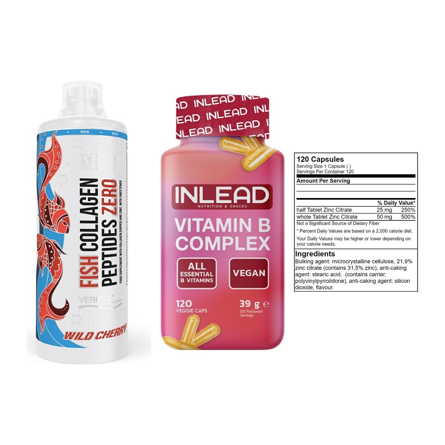 Haut, Haare & Nägel: MST Fish + INLEAD Vitamin + GN Zinc Citrat – alle enthaltenen Artikel