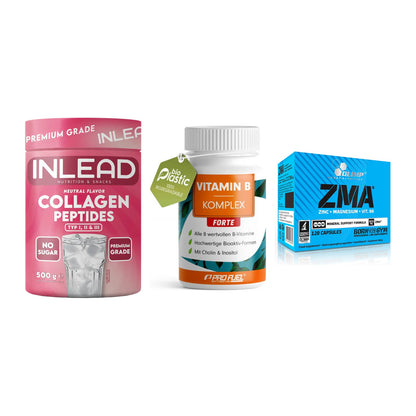 Haut, Haare & Nägel: INLEAD Collage + ProFuel Vitami + Olimp ZMA – alle enthaltenen Artikel