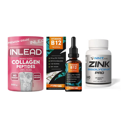Haut, Haare & Nägel: INLEAD Collage + ProFuel Vitami + NNT Zink 50mg – alle enthaltenen Artikel