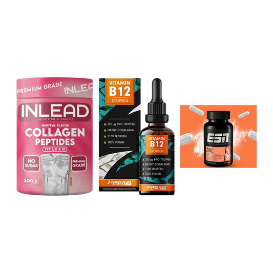 Haut, Haare & Nägel: INLEAD Collage + ProFuel Vitami + ESN Zinc – alle enthaltenen Artikel