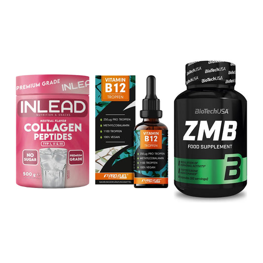 Haut, Haare & Nägel: INLEAD Collage + ProFuel Vitami + BioTech ZMB – alle enthaltenen Artikel
