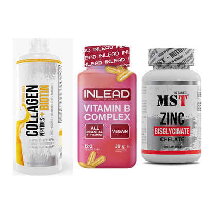 Haut, Haare & Nägel: MST Collagen + INLEAD Vitamin + MST Zinc – alle enthaltenen Artikel