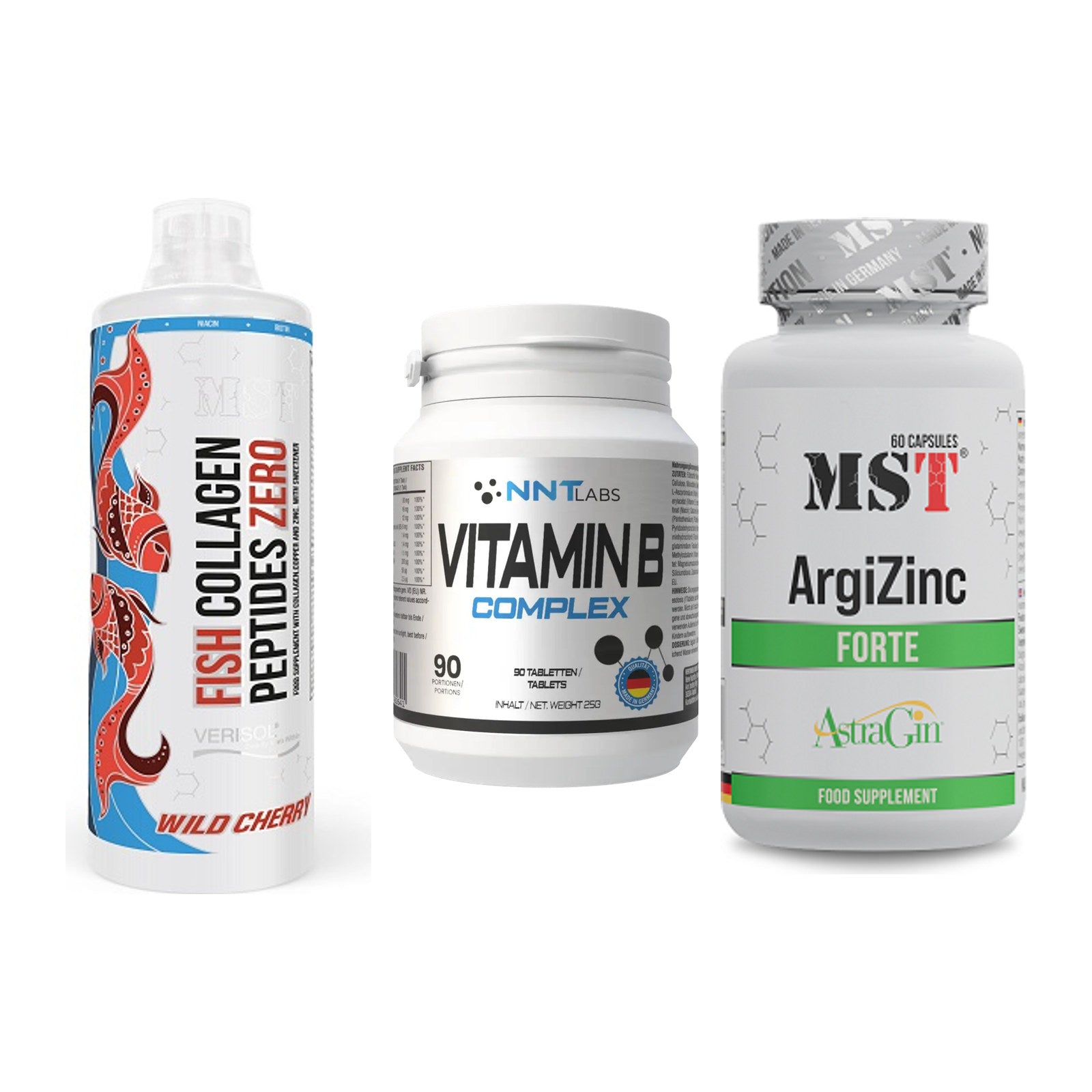 Haut, Haare & Nägel: MST Fish + NNT Vitamin B + MST ArgiZinc – alle enthaltenen Artikel
