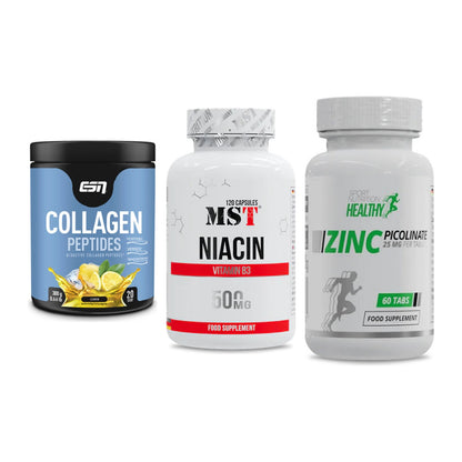 Haut, Haare & Nägel: ESN Collagen + MST Niacin + MST Healthy – alle enthaltenen Artikel