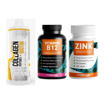 Haut, Haare & Nägel: MST Collagen + ProFuel Vitami + ProFuel Zink – alle enthaltenen Artikel