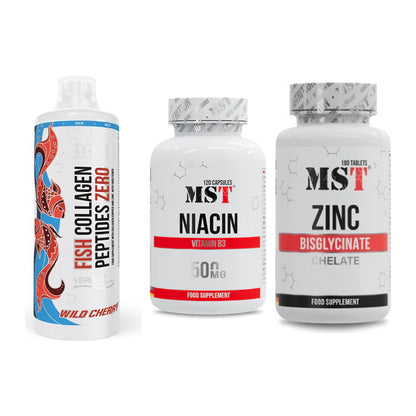 Haut, Haare & Nägel: MST Fish + MST Niacin + MST Zinc – alle enthaltenen Artikel