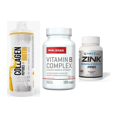 Haut, Haare & Nägel: MST Collagen + Body Attack + NNT Zink 50mg – alle enthaltenen Artikel