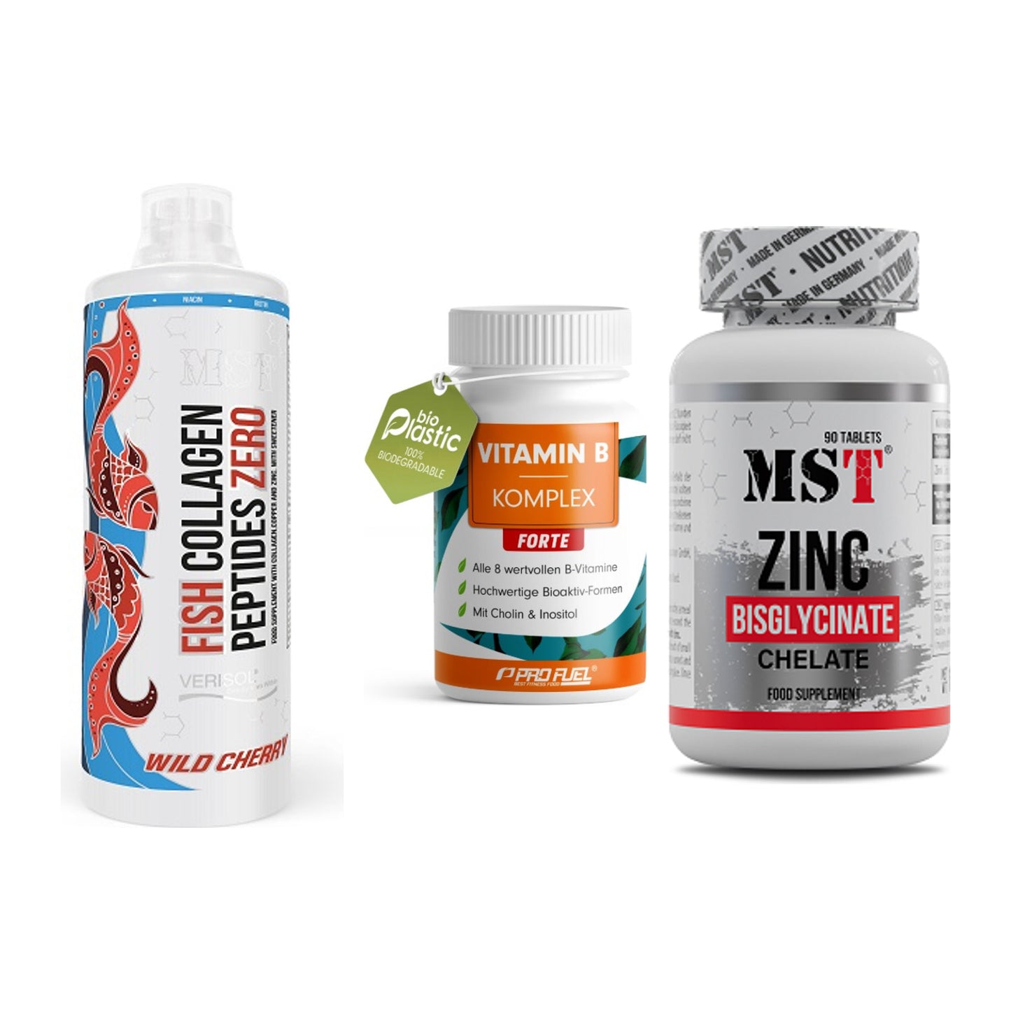 Haut, Haare & Nägel: MST Fish + ProFuel Vitami + MST Zinc – alle enthaltenen Artikel