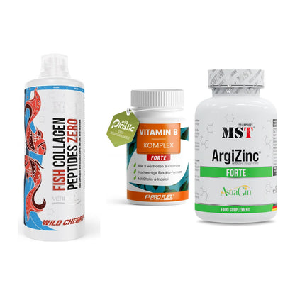 Haut, Haare & Nägel: MST Fish + ProFuel Vitami + MST ArgiZinc – alle enthaltenen Artikel